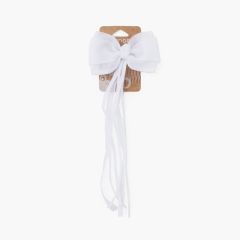 Peigne à nœuds en ruban d'organza Blanc comme neige