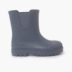 Bottes de pluie type Chelsea aux couleurs poussiéreuses Bleu