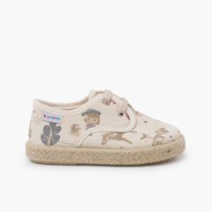 Baskets d'animaux à semelle espadrille Bambis