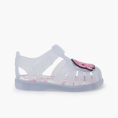 Sandales d'eau poulpe fermeture auto-agrippante Rose