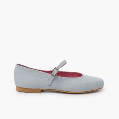 Chaussures babies en toile semelle classique Bleu Nuage