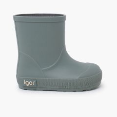 Bottes pluie souples enfants semelle fine Vert