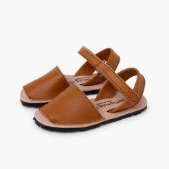 SANDALES AVARCAS SOUPLES ENFANTS SEMELLE FLEXIBLE Couleur Cuir