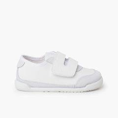 Baskets barefoot combinées semelle blanche Blanc