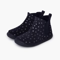 Bottes barefoot élastiques et étoiles Bleu Marine
