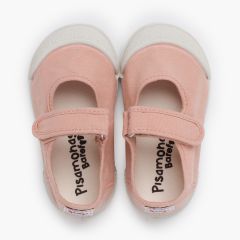Babies barefoot en toile lavée Rose Pâle