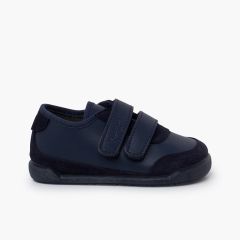 Baskets barefoot combinées Bleu Marine