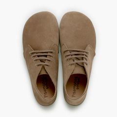 Bottes barefoot suède lacets Taupe