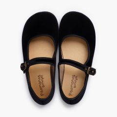 Babies femme barefoot velours boucle Noir