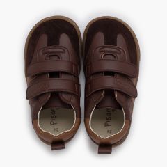Baskets Barefoot Enfants Bandes Latérales Marron