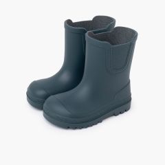 Bottes de pluie barefoot wide type Chelsea Gris pétrole