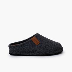 Chaussons sabots feutre enfants grandes tailles Gris