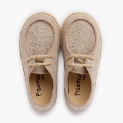 Chaussures bateau wallaby garçon jute Naturel