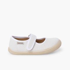 Chaussures babies barefoot brillance Blanc