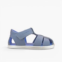 Sandales fermées garçon cuir Blanditos Bleu