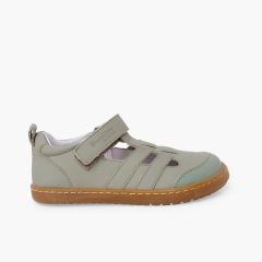 Sandales sport Blanditos cuir enfant Vert