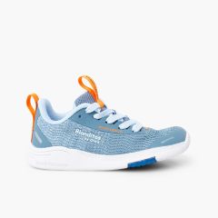 Baskets Blanditos lacets textile respirant Bleu denim