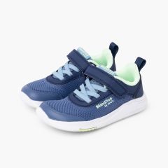 Baskets Blanditos textile respirant scratch Bleu navy