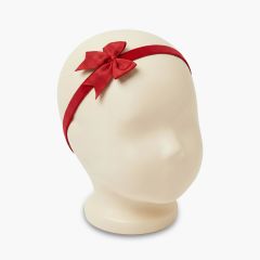Bandeau élastique bébé nœud moyen Bordeaux