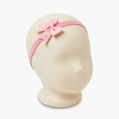 Bandeau élastique bébé nœud moyen Rose de France