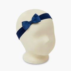 Bandeau élastique turban nœud Bleu Marine