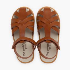 Sandales fermées barefoot en cuir nappa Couleur Cuir