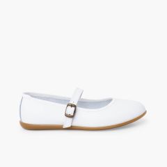 Chaussures babies cérémonie cuir lavable Blanc