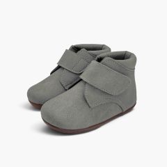 Desert boots barefoot enfant effet cuir Gris