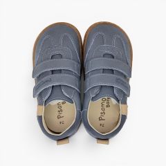 Baskets barefoot effet nubuck ornement latéral Bleu Cobalt