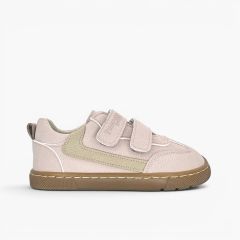 Baskets barefoot effet nubuck ornement latéral Rose