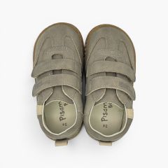 Baskets barefoot effet nubuck ornement latéral Taupe