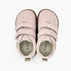 Baskets barefoot effet nubuck ornement latéral Rose