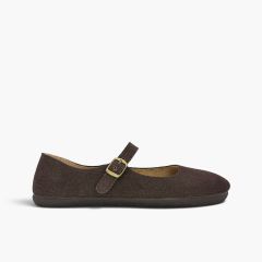 Babies barefoot suède femme boucle Marron