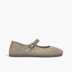 Babies barefoot suède femme boucle Taupe