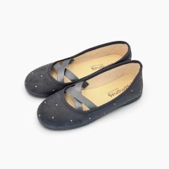 Ballerines ballet Serratex petits clous Gris