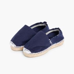 Espadrilles avec Élastique pour Enfant Bleu