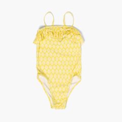 Maillot une pièce fille en lycra Imprimé feuilles