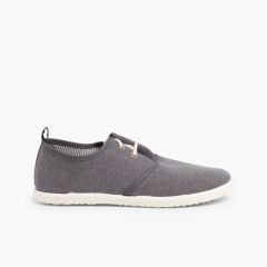 Derbies à Lacets et Semelle en Caoutchouc Gris