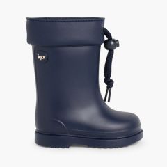 Bottes de pluie Igor hautes avec col ajustable Bleu Marine