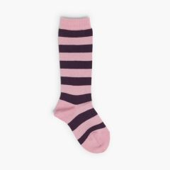 Chaussettes Hautes Condor à rayures Violet