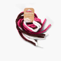 Laine Tressée pour Cheveux Fucsia et Blanc