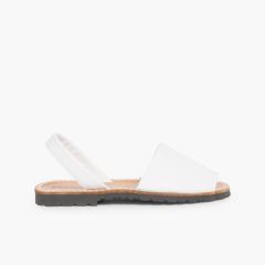 Sandales Avarcas en cuir nappa Blanc