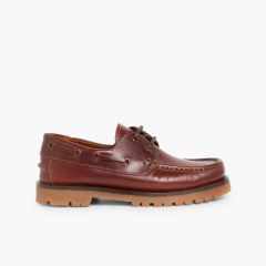 Chaussures Bateaux Garçon à Lacet Marron