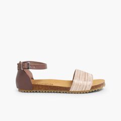 Sandales Bio Effet Serpent Taupe