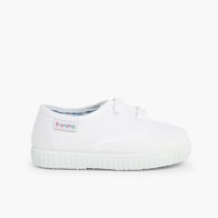 Baskets Enfant avec Lacets Blanc