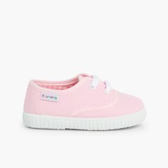 Baskets Enfant avec Lacets Rose