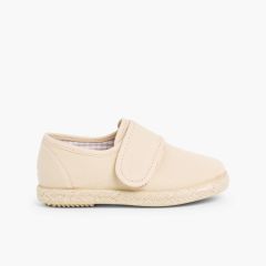 Derbies à scratch et Semelle D'espadrille Sable