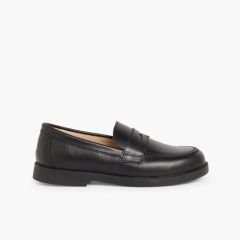 Chaussures d'école Garçon Mocassins Noir