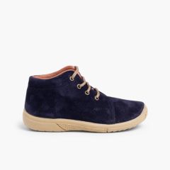 Bottes Suède Enfants Embout renforcé Bleu Marine