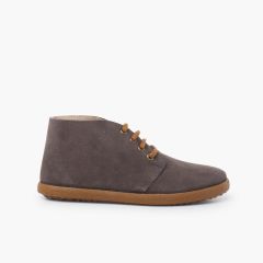 Botte fendue style safari contrasté Gris